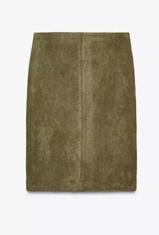 Vintage Suede Jacket with Collar | Eveline