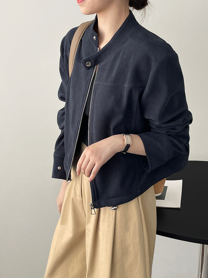 Stylish Suede Biker Jacket | Kate