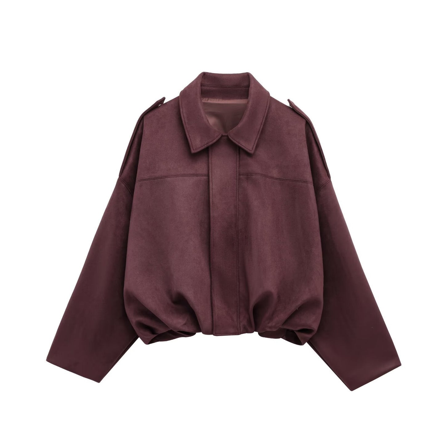 Vintage Suede Jacket with Collar | Eveline