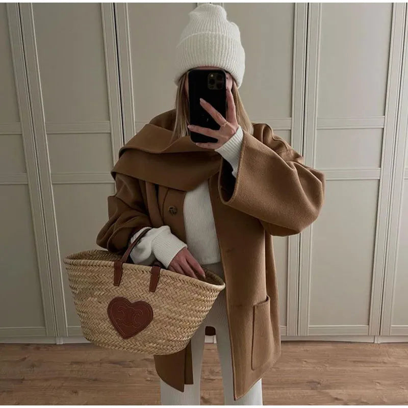 Luxurious Oversized Wool Coat | Elara