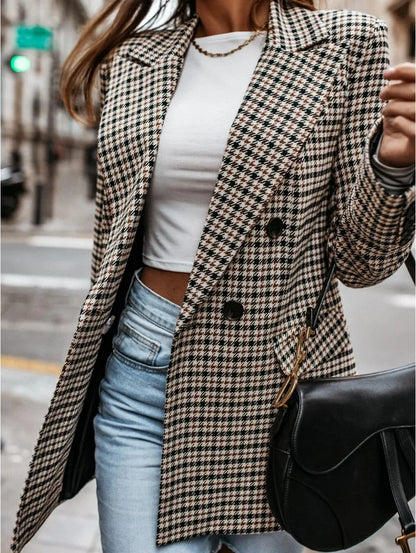 Checked Elegant Blazer | Estelle
