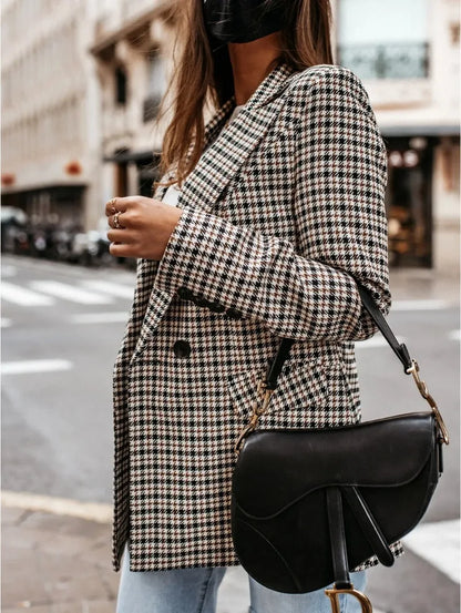 Checked Elegant Blazer | Estelle