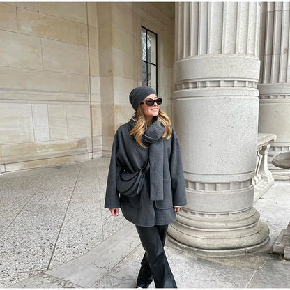 Luxurious Oversized Wool Coat | Elara
