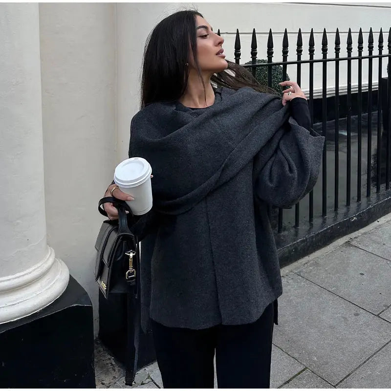 Luxurious Oversized Wool Coat | Elara