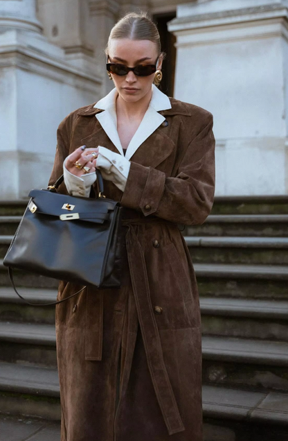 Exclusive Suede Trench Coat | Valeria