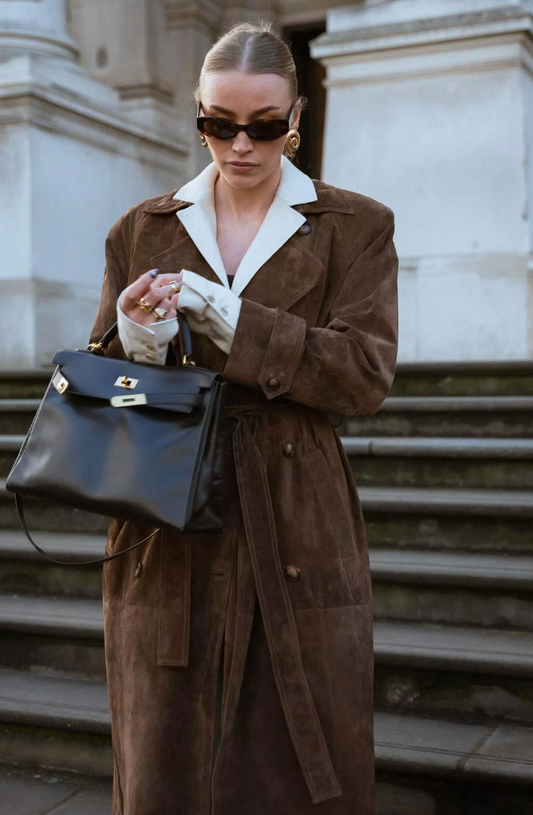 Exclusive Suede Trench Coat | Valeria