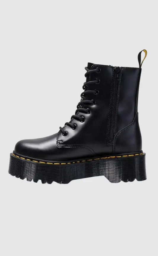 Stylish Leather Platform Boots with Chunky Sole | Martha
