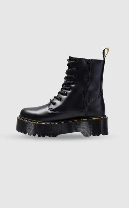 Stylish Leather Platform Boots with Chunky Sole | Martha
