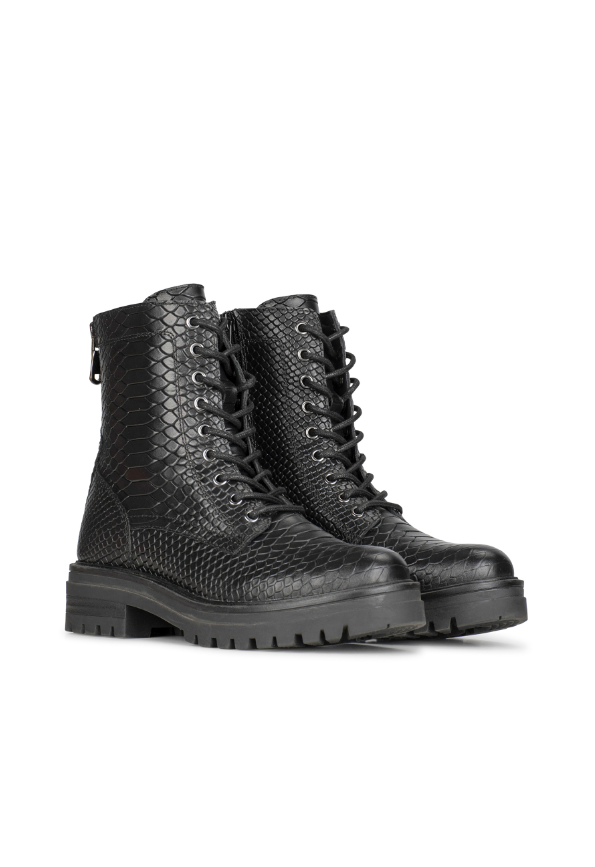Stylish Ladies' Lace-Up Shoes with Python Pattern | Thalia
