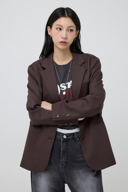 Dark Tailored Blazer | Isabelle