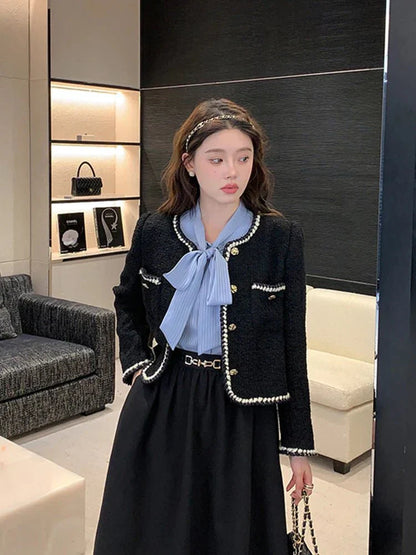 Vintage Tweed Blazer with Gold Buttons | Amélie