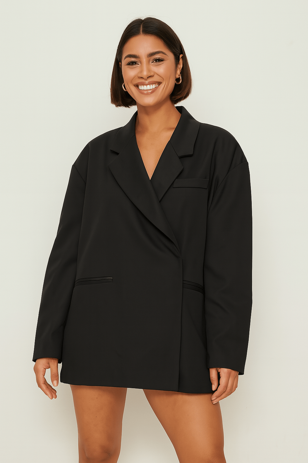 Oversized Blazer Without Buttons | Léa