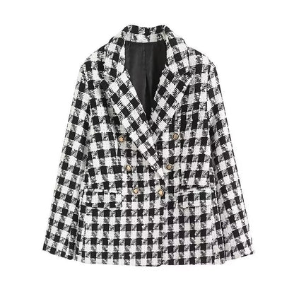 Tweed Double-Breasted Blazer | Vivienne