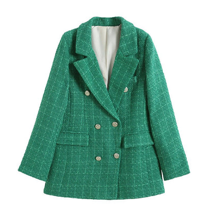 Tweed Double-Breasted Blazer | Vivienne