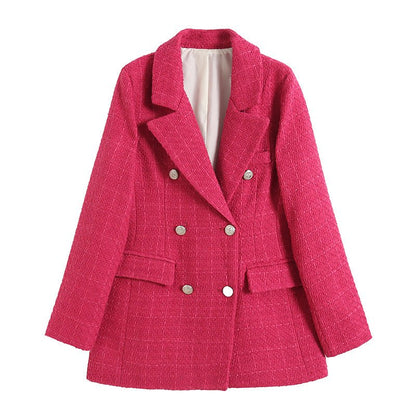 Tweed Double-Breasted Blazer | Vivienne