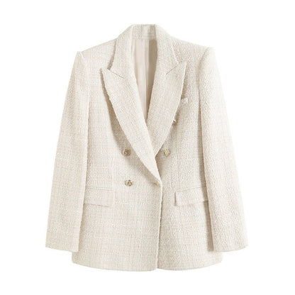 Tweed Double-Breasted Blazer | Vivienne