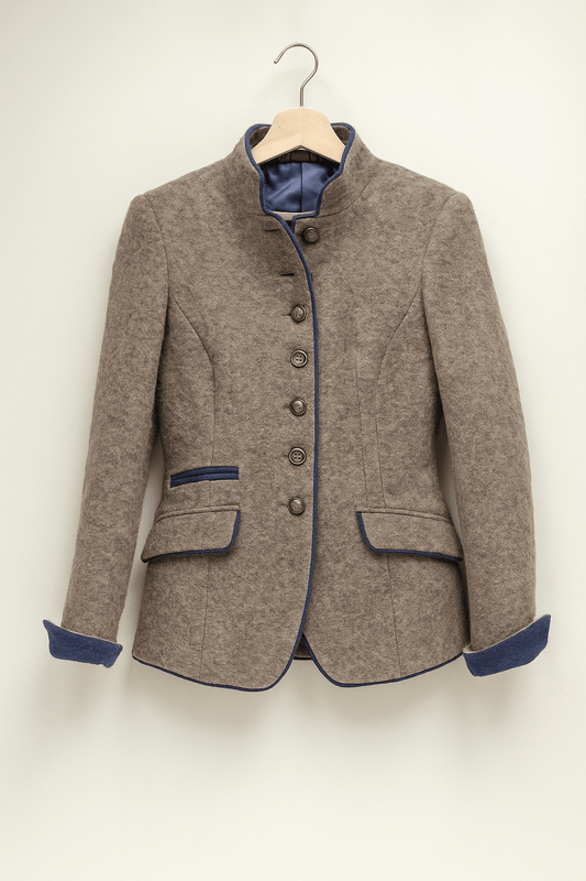 Classic Stand Collar Blazer | Elise