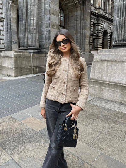 Timeless Tweed Blazer Stylish Fit | Melinda